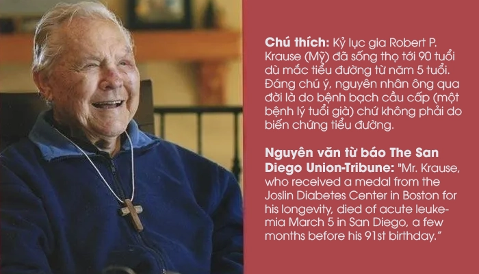 Robert P. Krause nhan huy chuong song tho voi benh tieu duong 85 nam