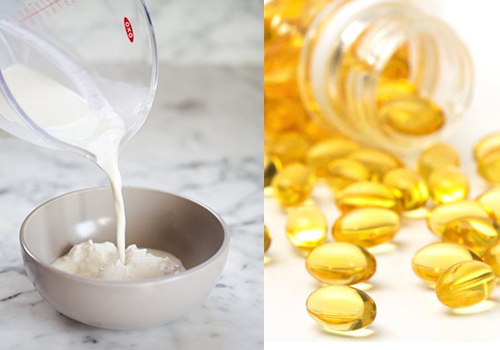 Vitamin E kết hợp với sữa chua giúp da sáng hồng mịn màng