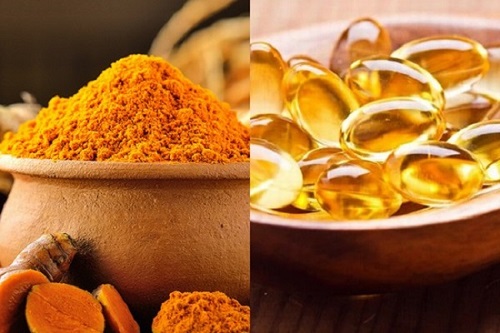 Vitamin E và nghệ giúp da mịn màng, sạch mụn